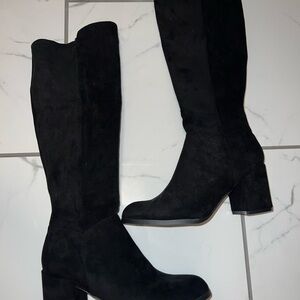 black knee high suede boots women’s EUR 39